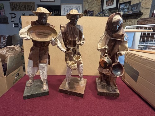 Paper mache figures set - mache,