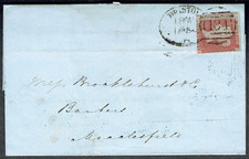 GREAT BRITAIN -  QUEEN VICTORIA 1854 (18 March) Entire Letter Bristol to - 44235