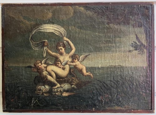 Antique oil painting italian - antique,