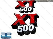 For YAMAHA XT 500 PETROL FUEL TANK LOGO DECAL STICKER PAIR SIZE 5" X 3.5"
