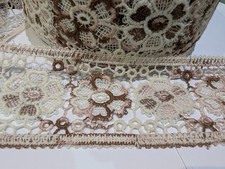 FULL ROLL 26 metres of Guipure/macramé vintage 90mm cotton lace trim