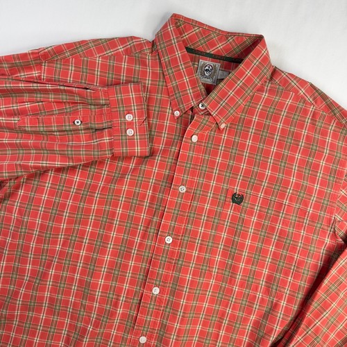 Cinch shirt men large orange - shirt,