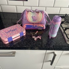 Smiggle unicorn Double Decker Lunchbox with Carry Handle/2 Compartments 