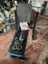 Winnow Weight Lifting Bench & Pro Iron Weights & Bar, Collect Rainham, Kent