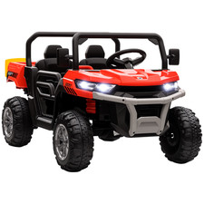 HOMCOM 12V 2 Seater Kids Electric Ride-On Car w/ Electric Bucket - Red