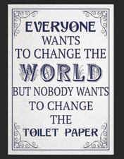 Bathroom Humour Metal Sign