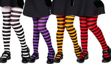 Kids Tights Striped Halloween
