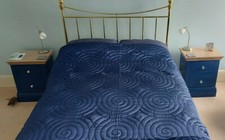Quilted Bedspread Throw Comforter Double Bed 230 x 200 cms Midnight Blue