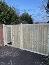 Tanalised lodge driveway gates - lodge,