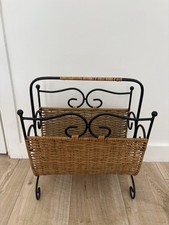 Vintage Wicker Magazine Rack