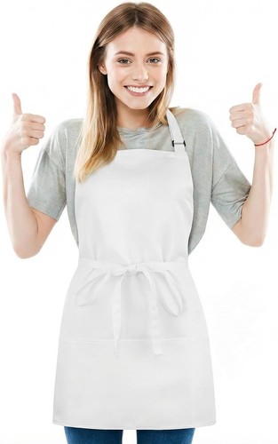White black apron - for, women