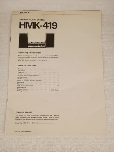 Vintage sony stereo music - stereo,