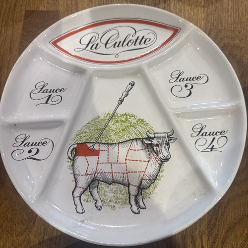 Vintage french fondue plates - fondue,