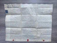 Spratton Northamptonshire Vellum Indenture Land Deed 1834 Hughes to Smith