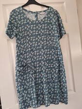 Nomads Shift Dress Knee Length Green Pattern Size 12