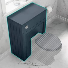 Bathroom Mountain Monaco Inky Blue 600mm back to wall toilet unit