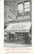 Clevedon. E.G.Tinklin, The Clevedon Dairy, Salisbury Farm. Old Church Road. 