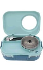 Insulated Bento Box Thermal Lunch Box 1100ml Double Decker with Flowproof...