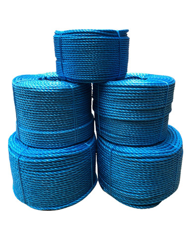Blue poly rope polypropylene - blue,