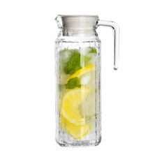Glass Jug 1L Fridge Jug Ribbed