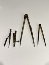 Antique Brass Drafting Set