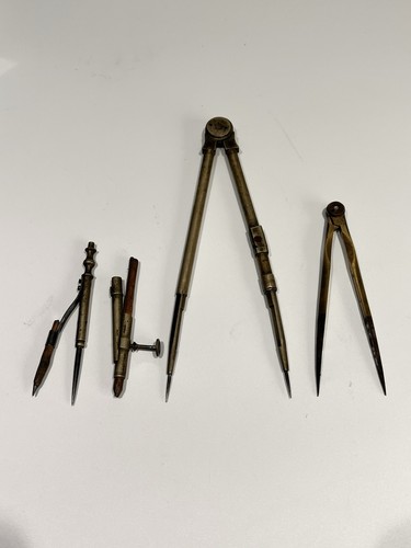 Antique brass drafting - drafting, set