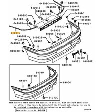 Plate rear bumper UPR LH Evo