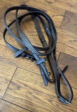 Full Size Black Bio Grip English Leather Reins