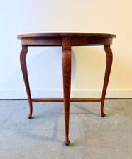 Antique Round Center Oak Table