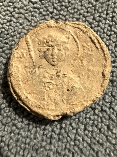 Byzantine lead seal christ - lead, /