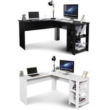 Mondeer Corner PC Table L-shaped Computer Desk Workstation Home Office Study