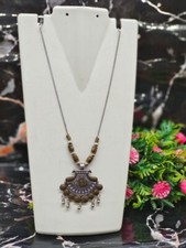 ASIAN Silver Oxidised Ethnic Tribal Costume NECKLACE Pendant JEWELLERY