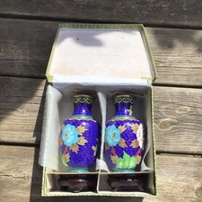Vintage Boxed Pair Of Blue