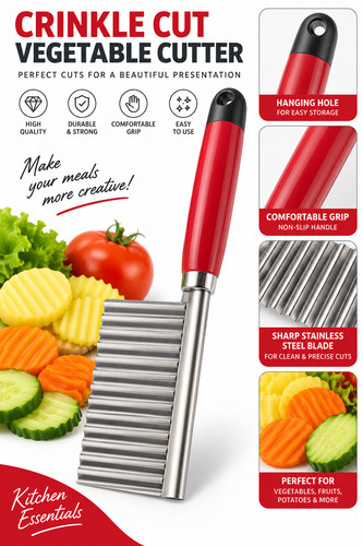 Crinkle cutter stainless steel - cutter,