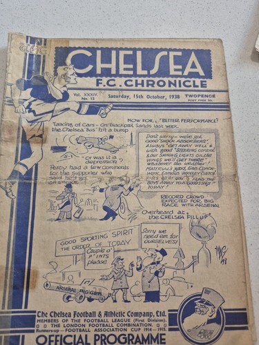 Chelsea arsenal 1938 d1 - v, 1938/39