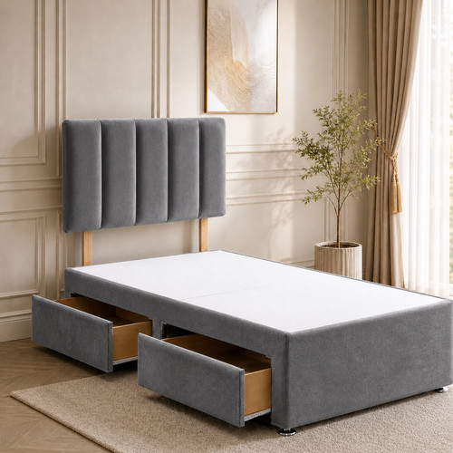 Single divan bed - bed, plush
