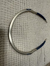 Oakley M Frame Sunglasses Matt Silver? With Gloss Blue Icons NOS