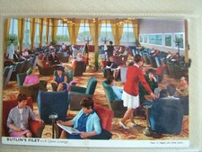 John Hinde Postcard, BUTLIN'S FILEY - A QUIET LOUNGE. Used.