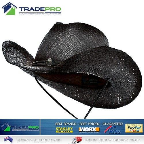 Straw cowboy hat aussie - straw,