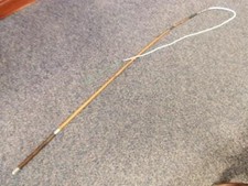 Antique Driving Whip - Hallmarked Silver Collar & End London 1901 Leather Handle