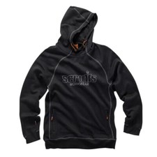 Scruffs Trade Hoodie Black Brushed Fleece with Abratect Panels