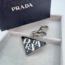 Prada Triangle Logo Keychain