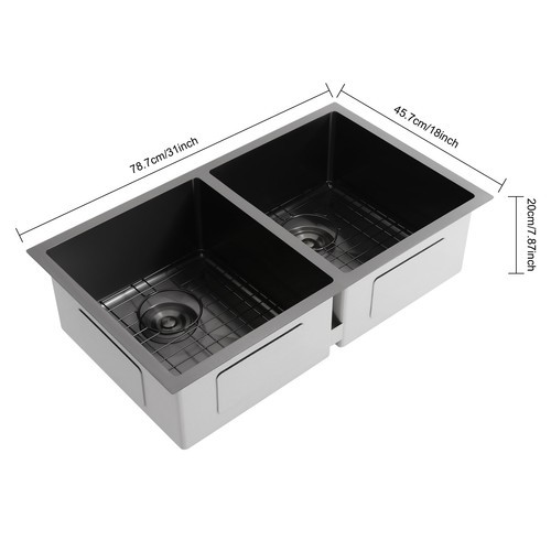 Double bowl sink - 31",
