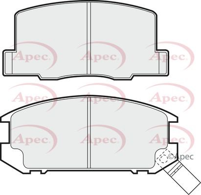Apec rear brake pad - apec, for