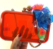 SOPHIA WEBSTER " VIVI " LILICO PERSPEX 2 TONE Clutch Crossbody Bag / Handbag