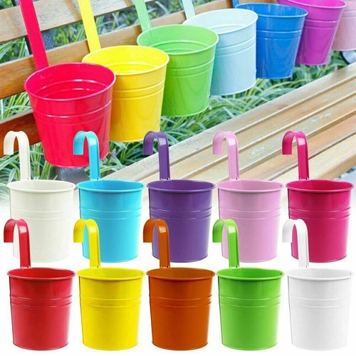10x metal hanging pots - 10x,
