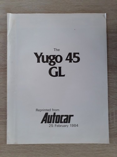 Yugo road test reprint - yugo,