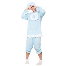 Mens Funny Big Cry Baby Boy Blue Romper Halloween Fancy Dress Party Costume
