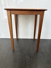 Vintage Mid Century 1960s Danish Style Teak Side Table With Narrow Tapered Legs