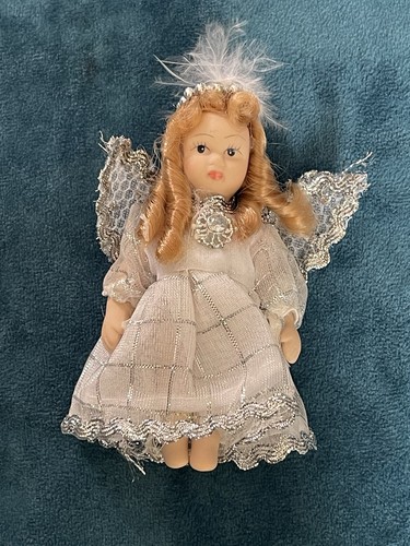 Miniature porcelain angel - porcelain,